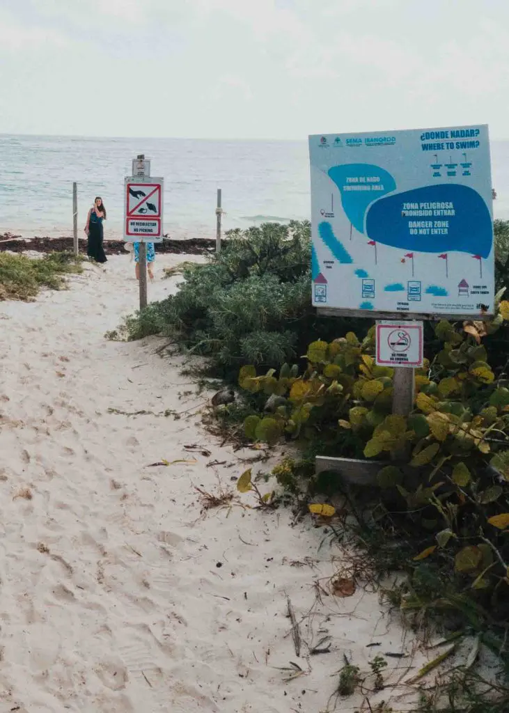 Xcacel Beach Entrance