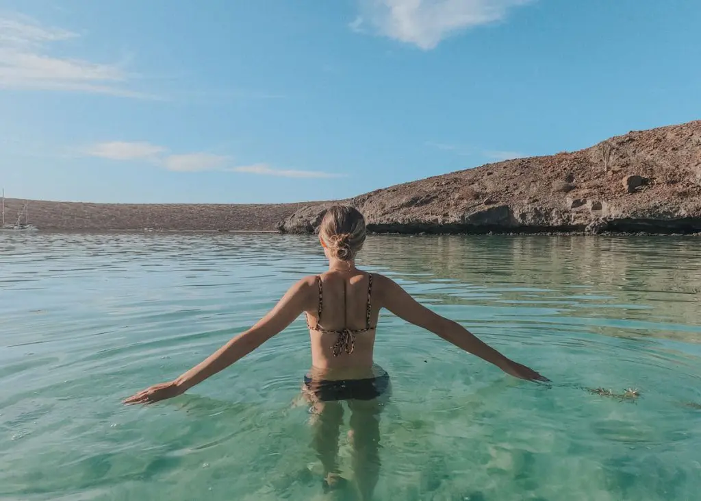 Swimming at Playa El Tesoro