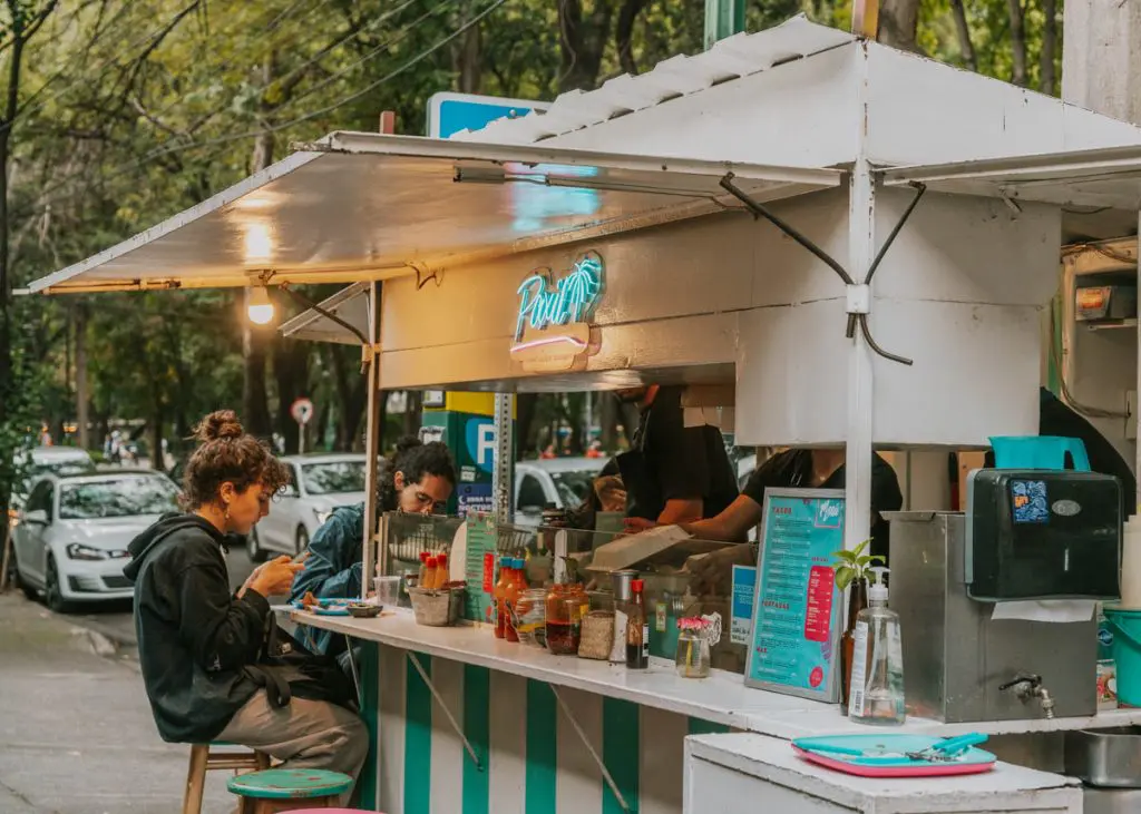 Paxil vegan taco truck in Mexico City
