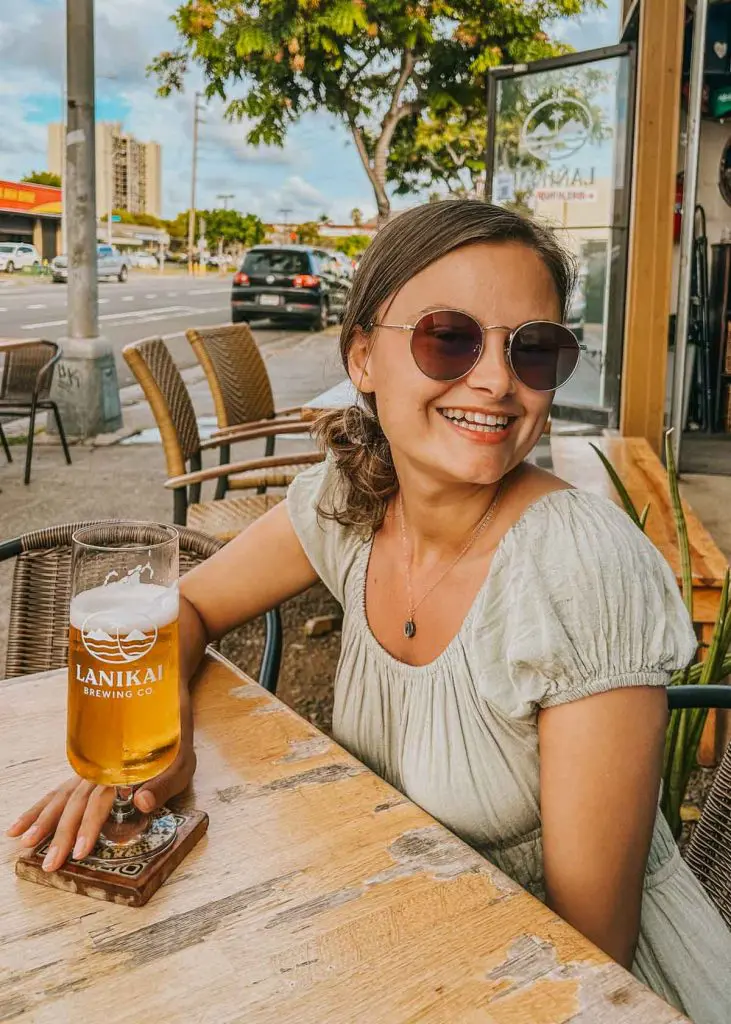 Local beer at Lanikai Brewing Co
