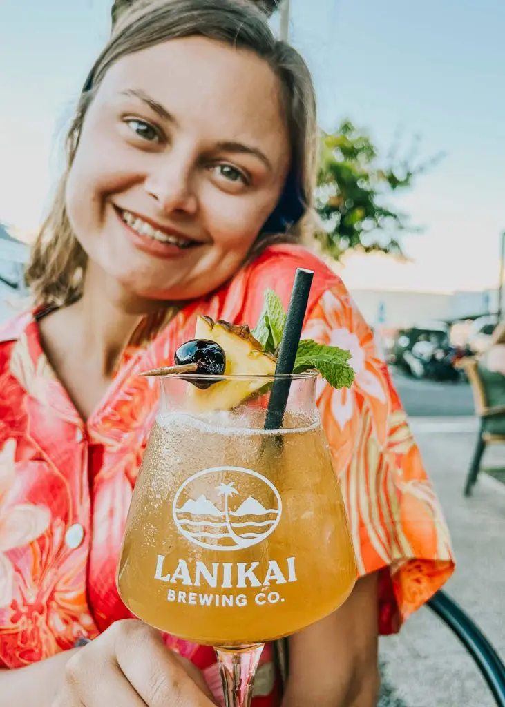 Local hidden gem in Kailua, Oahu. Lanikai Brewing Mai Tai. 