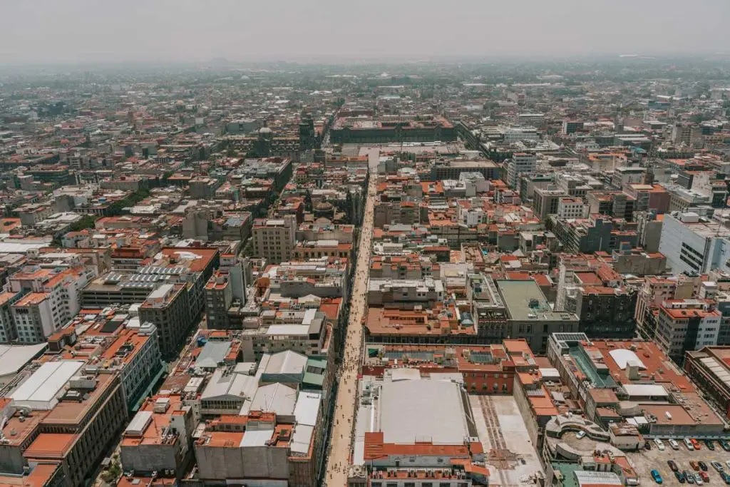 View from the top of Torre Latinoamericana
