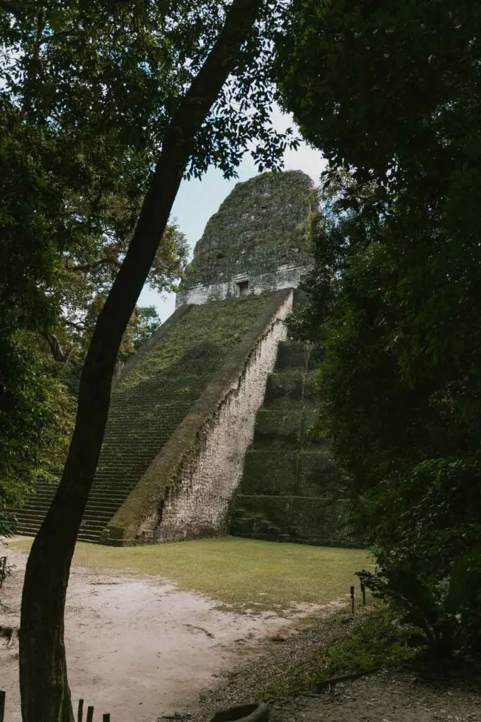 Mayan temple at Tikal on a day trip from San Ignacio Belize