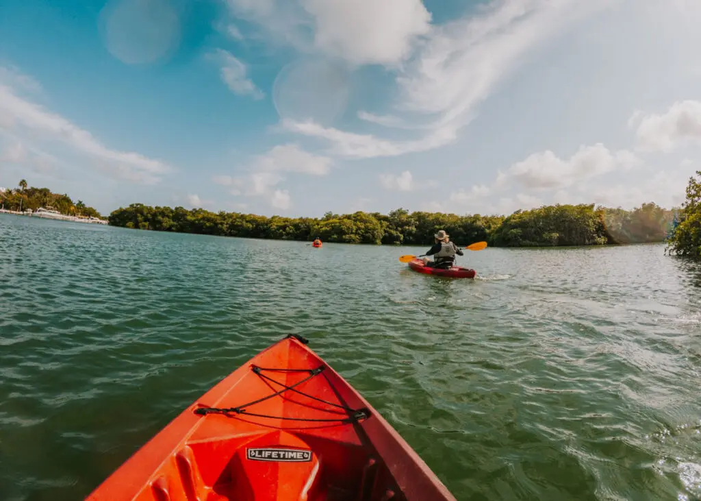 Cancun lagoon kayaking