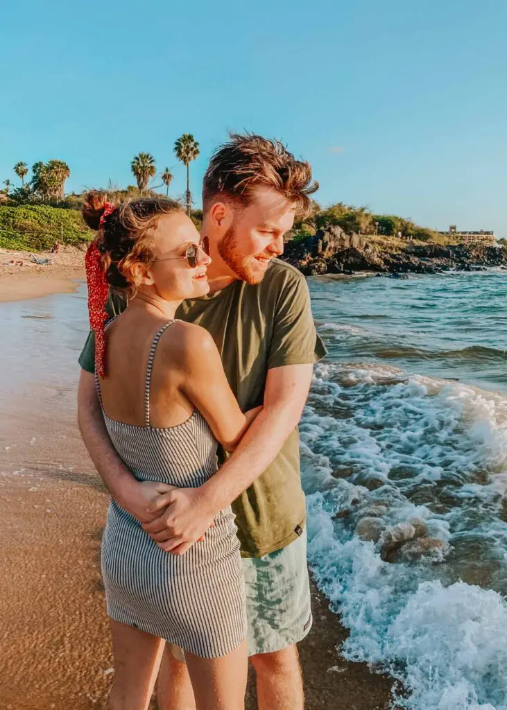 Couple on the beach in Maui