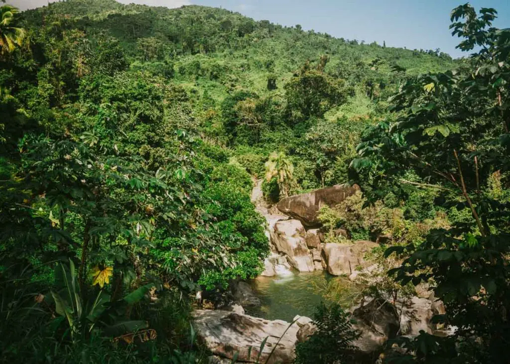 Charco El Hippie swimming hole in Puerto Rico