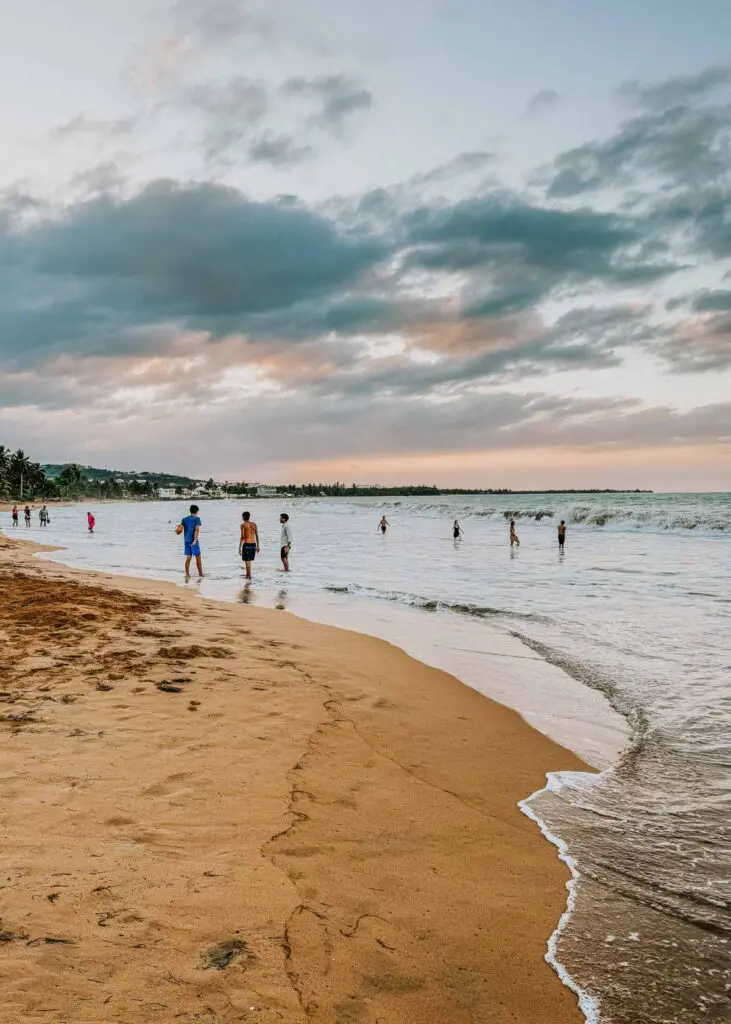 Sunset at a beach near Rio Grande Puerto Rico