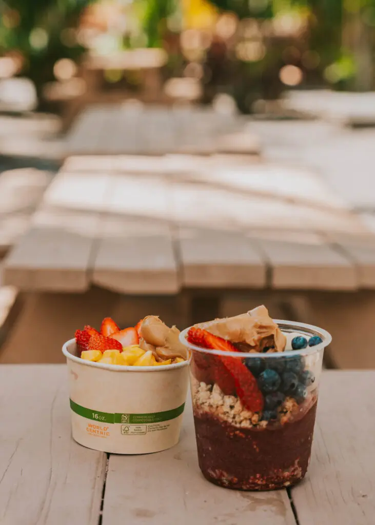 Acai bowls at South Maui Gardens