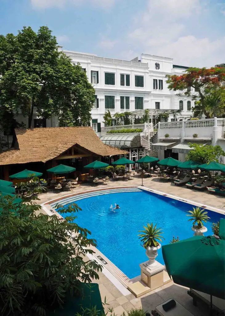 The pool at Sofitel Legend Metropole Hanoi