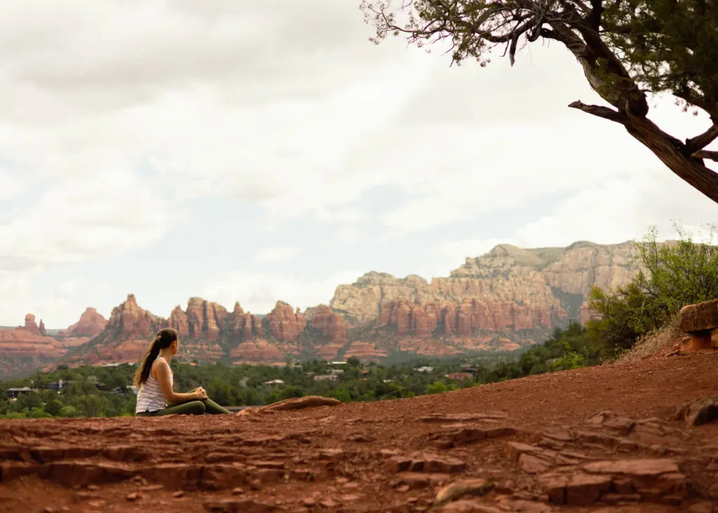 Me looking out on the skyline of Sedona from Rave Caves Trail