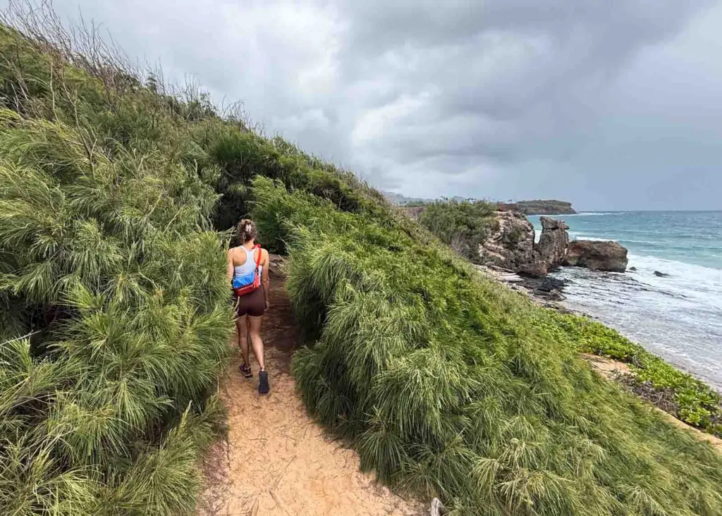 Hiking the coastal trails of Poipu, Kauai