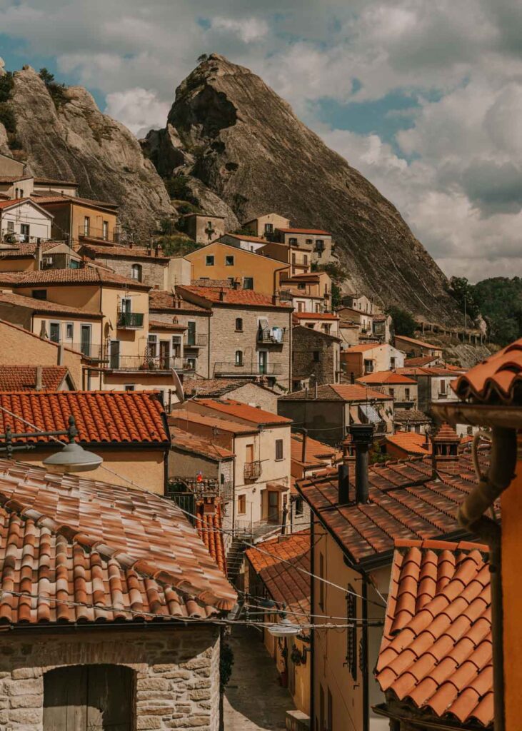 Views of Castelmezzano, one of the stops on this southern Italy itinerary