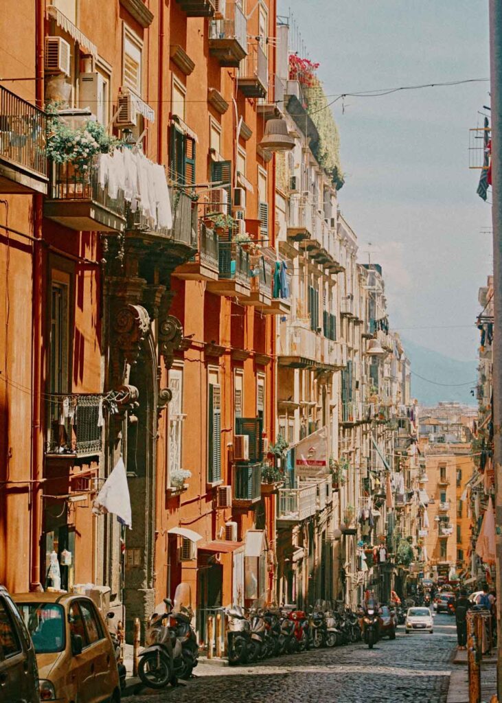 Colorful Naples city streets