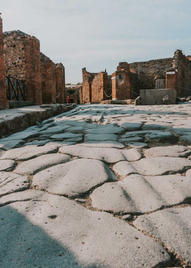 The ancient streets of Pompeii, a must visit spot in Southern Italy near Vico Equense and Naples
