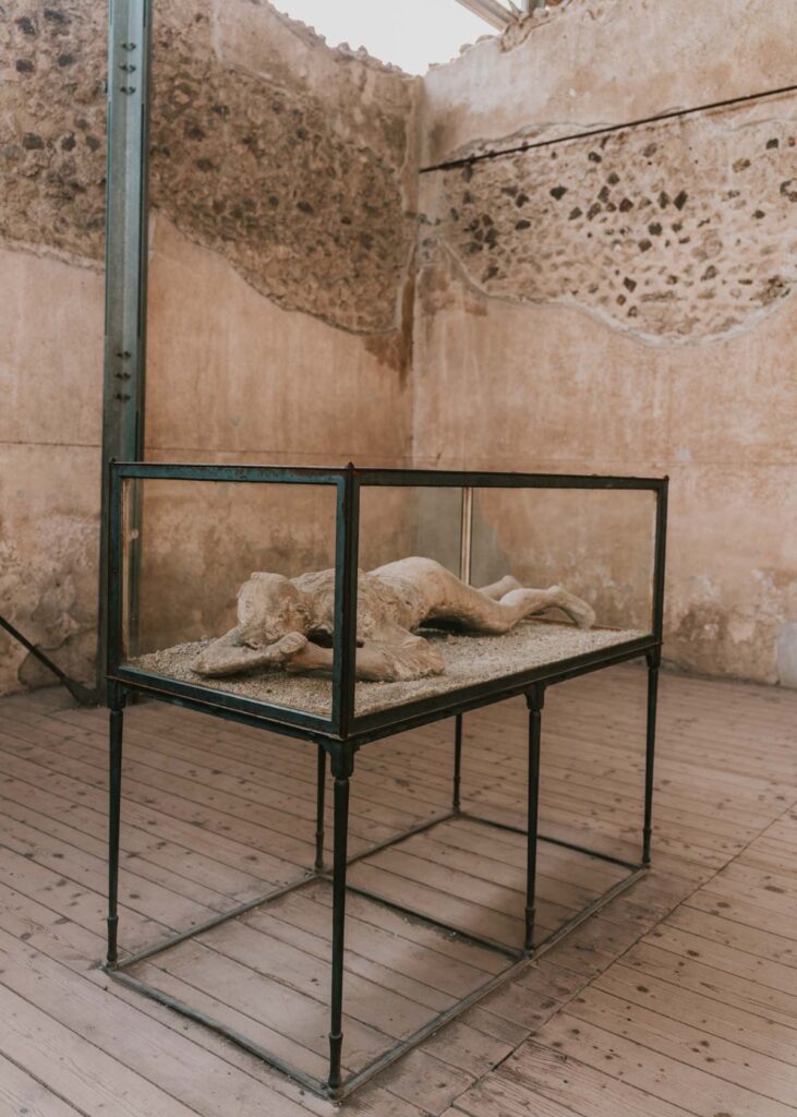 Casts of victims at Pompeii archaeological site