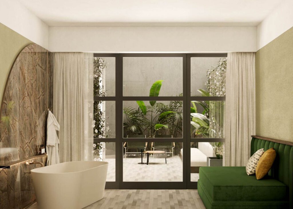 Room and private patio at Horti 14 Borgo Trastevere