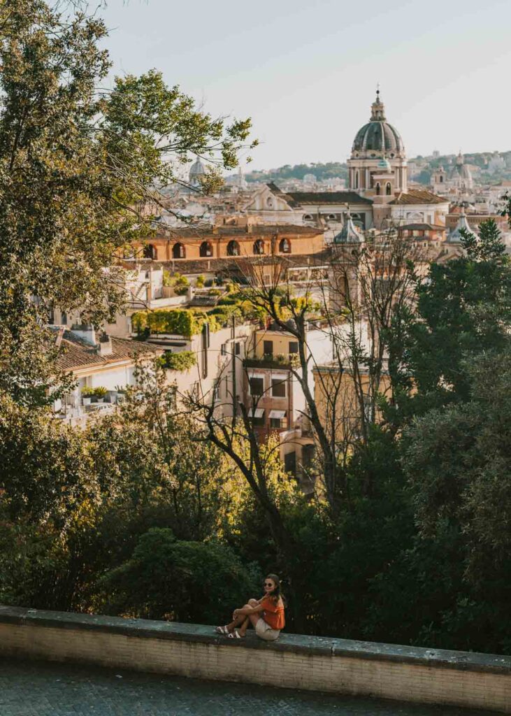 Views from nearby the Terrazza del Belvedere in Rome